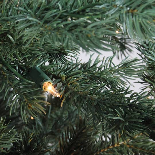 7.5ft. Pre-Lit Mountain Pine Artificial Christmas Tree, Clear Lights